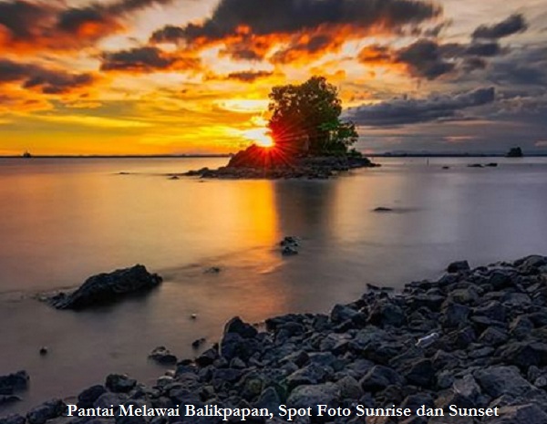 Pantai Melawai Balikpapan, Spot Foto Sunrise dan Sunset